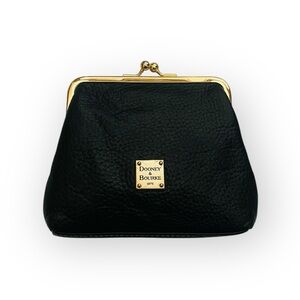 Dooney & Bourke Pebbled Grain Leather Kiss Lock Coin Purse